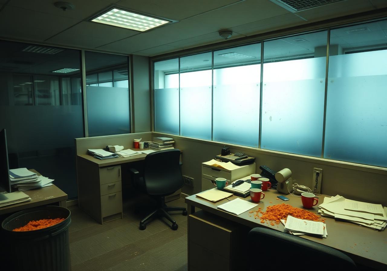 Boutique office, before cleaning